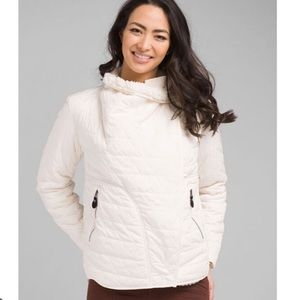 Prana Diva wrap cream jacket size Large
